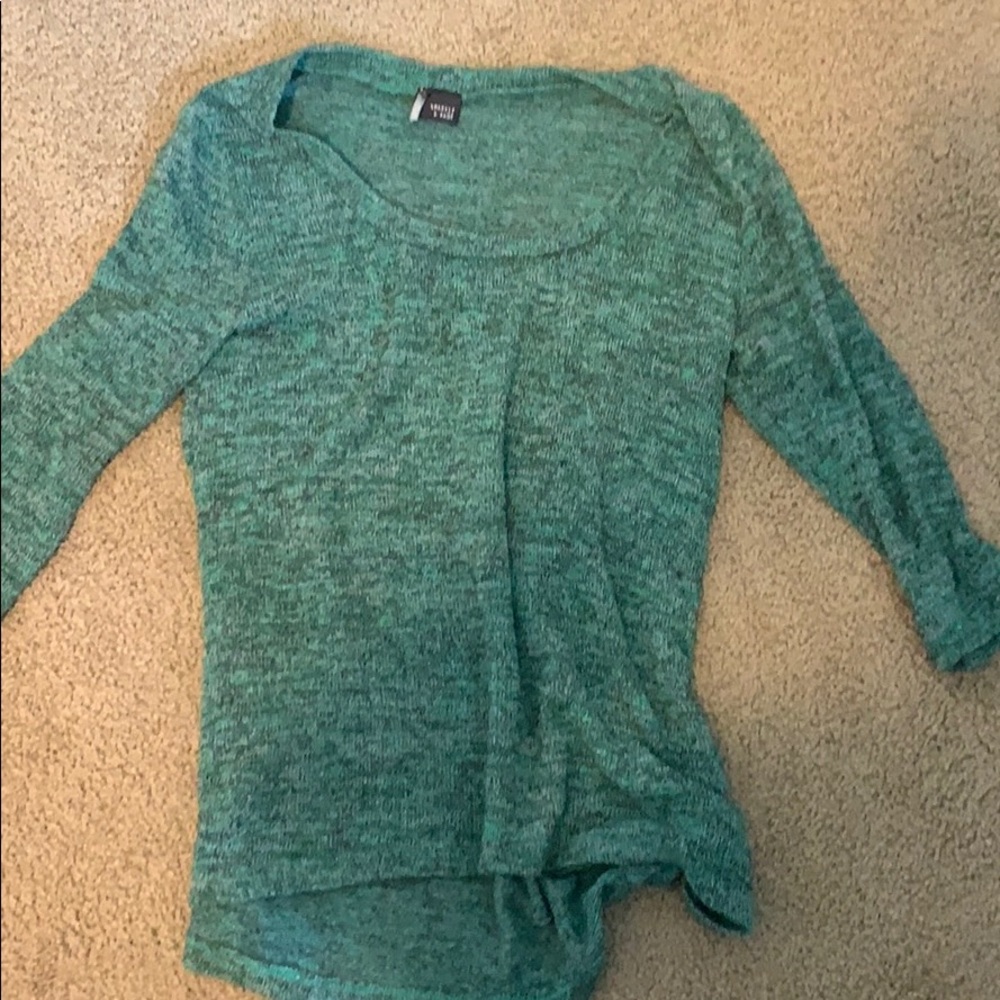 sparkle and fade knitted green long sleeve
